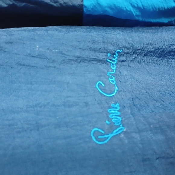 Pierre Cardin 90s vintage Windbreaker , navy, turquoise, white, L - Picture 6 of 7
